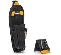 ToughBuilt Utility Holster Pouch - Nylon, 3 Pockets & Loops, Tape Measure Clip, Screw Driver, Pencil Holder, Adjustable Tool Holster Accessories, Multi-Tool Organizer