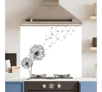 Toughened 6mm Glass Kitchen Splashback 90 x 65cm Daffodil - Polished Edge Heat Resistant Back Splash for Cookers Hob