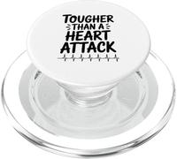 Tougher Than A Heart Attack Resilience Minded Grit Hardcore PopSockets PopGrip for MagSafe