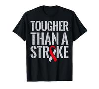 Tougher Than A Stroke Red Ribbon Stroke Survivor Fighter T-Shirt