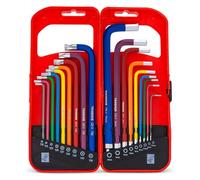 ToughHub 18 Pcs Allen Key Set - Metric Allen Keys and Torx Allen Key Set - Combined Long Arm Alan Keys Sets - Hex Key Set 1.5-10mm and T10 - T50 Inch with Carry Case