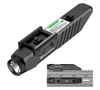 TOUGHSOUL Tactical Flashlight 1450 Lumen Picatinny Rail MLOK Mounted with Momentary Strobe Function Rifle Flashlight (Picatinny+Mlok)