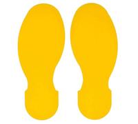 Toughstripe Footprint Marker, 88.90mm x 254mm x 254mm, Yellow, Pair of 5