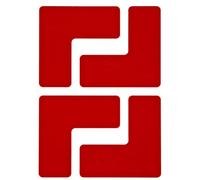 Toughstripe L Corner Marker, 50.80mm x 127mm x 127mm, Red, Pack of 20