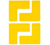Toughstripe L Corner Marker, 50.80mm x 127mm x 127mm, Yellow, Pack of 20
