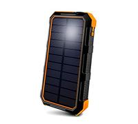 ToughTested 24000mAh Solar Power Bank Portable Charger, Fast Charging External Battery Pack with LED Flashlight, IP66 Waterproof, Dustproof, Shockproof USB-C Power Bank for Camping, Travel & Emergency