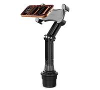 ToughTested Boom Adjustable Mobile Cup Holder Mount, Features Bendable, No-Vibration Boom Arm, Expandable Phone Grip with 360 Degree Rotation, Quick Release Button, Compatible with Smartphones