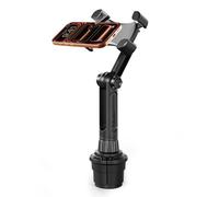 ToughTested Boom Adjustable Mobile Cup Holder Mount, Features Bendable, No-Vibration Boom Arm, Expandable Phone Grip with 360 Degree Rotation, Quick Release Button, Compatible with Smartphones
