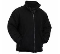 TOUGHWEAR NO QUALITY NO FUTURE NEW MENS EXTRA THICK FLEECE HEAVY DUTY WORK JACKET SOFT PADDED ANTI PILL WINTER UK SIZES S-2XL (S, BLACK)