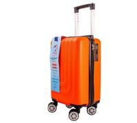 TOUGHWEAR NO QUALITY NO FUTURE Stylish Lightweight 4 Wheel ABS Hard Case Extra Large Suitcase with Combination Lock Approved for Over 100 Airlines (Orange)