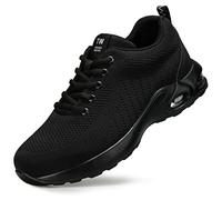 TOUGHWEAR NO QUALITY NO FUTURE Ultra Lightweight Safety Trainers Steel Toe Cap Mens Womens Work Shoes (Black 9192, UK Footwear Size System, Adult, Men, Numeric, Medium, 8)