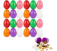 TOUGS Fillable Easter Eggs 20 Pack 3.2 Inch Colorful Plastic Easter Eggs, Perfect for Easter Egg Hunt, Easter Theme Party Favor, Basket Stuffers Fillers, 3.2" Fillable Eggs