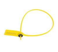 TOUISEDGI 100Pcs Plastic Tamper Seals, Zip Ties for Fire Extinguishers Pull Tite Security Tags Yellow Package Transportation Truck Plastic Security Seal 40Cm Label Cable Ties with Number