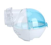 TOUISEDGI 13cm Lovely Hamster Running Exercise Wheel Plastic Small Pet Toy Rat Running Play Toy Ideal For Hamster Mouse Clear Plastic Material Easy To Clean (Blue)