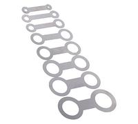 TOUISEDGI 8PCS Saxophone Pad Repair Kit Metal Light Weight Saxophone Leveling Rings Pad for Works with All Kinds Of Saxophones (Silver)