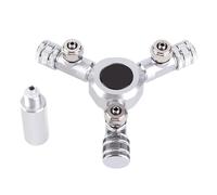 TOUISEDGI Aquarium CO2 Splitter Valve Fish Tank Multi Ways Distributor Split to Different Outlets and Anti-slip Design for Precise Regulation of CO2 and Pressure Gauge Connector (3 passes)