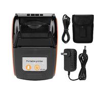 TOUISEDGI Thermal Printer Receipt, Light Wireless Portable Receipt Printer Thermal Bill Printer 58 Mm 110-240 V 11 × 8.8 × 4.1 Cm(English Standard-Orange)