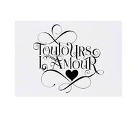 'Toujours L' Amour' Temporary Tattoo - Water Resistant, Skin-Safe, Non-Toxic Transfer (TO00075861)