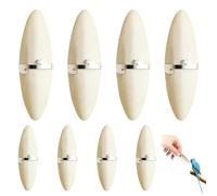 TOUKBEAU Cuttlefish for birds Natural,Cuttlefish Bone Chew Toys for Parrots, Cage Birds, Reptiles, Tortoises, 8 Pieces,3 Sizes(7-9cm,11-13cm)
