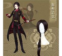 Touken Ranbu Online Kashuu Kiyomitsu 60cm Long Straight Wig Brown Halloween Party Cosplay Accessories Prop + Free Wig Cap