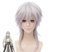Touken Ranbu Online Tsurumaru Kuninaga 45cm Silver Grey Medium Long Synthetic Cosplay Wigs Party Halloween Full Wigs