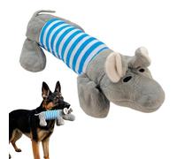 TouKingda 2 Pack Plush Dog Toys, Soft Plush Squeaky Elephants for Dog Play, Gray Elephant Chew Toy for Small and Medium Dogs, Cute Interactive Chewing Squeaky Sound Teething Toy for Cats Puppy