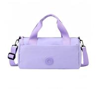 TouKingda Mini Gym Bag for Women, Nylon Small Crossbody Duffle Bag Water-repellent Versatile Zipper Tote Shoulder Bags with Adjustable Strap for Weekender Commute Travel Sports Fitness Yoga (Purple)