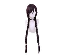 Touko Fukawa Toko Dark Purple Long Braids Wig Cosplay CostumeHeat Resistant Synthetic Hair Wigs