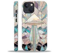 Toulas Case Compatible with iPhone 15 Plus,2-Layer Protection, Shockproof and Scratch-Resistant for Women Girls,UFO Stained Glass