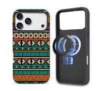 Toulas Case for iPhone 17 Pro Max,[Compatible with MagSafe],Scratch Resistant Hybrid Double Layer Hard Shell，Geometric Tribal Ethnic Print Pattern Design