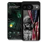 Toulas for Google Pixel 10 Case,The Christian God Jesus Blessed The American Flag Design，All-Round Protection Shockproof Anti-Scratches TPU Cover,Cases for Woman Man