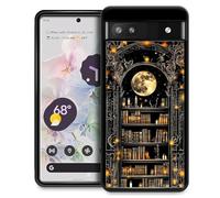 Toulas for Google Pixel 7A Case,Gothic Bookshelf Dark Academia Literary Design，All-Round Protection Shockproof Anti-Scratches TPU Cover,Cases for Woman Man