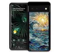 Toulas for Google Pixel 8 Case,Coastal Sea Wave Sunlight Stained Glass Design，All-Round Protection Shockproof Anti-Scratches TPU Cover,Cases for Woman Man