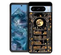 Toulas for Google Pixel 8 Pro Case,Gothic Bookshelf Dark Academia Literary Design，All-Round Protection Shockproof Anti-Scratches TPU Cover,Cases for Woman Man