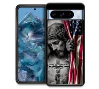 Toulas for Google Pixel 8 Pro Case,The Christian God Jesus Blessed The American Flag Design，All-Round Protection Shockproof Anti-Scratches TPU Cover,Cases for Woman Man