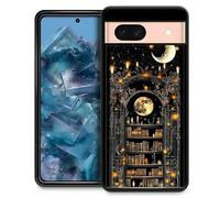 Toulas for Google Pixel 8A Case,Gothic Bookshelf Dark Academia Literary Design，All-Round Protection Shockproof Anti-Scratches TPU Cover,Cases for Woman Man