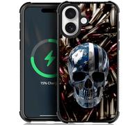 Toulas for iPhone 17 Case,Machine Gun Ammunition Skeleton Design，All-Round Protection Shockproof Anti-Scratches TPU Cover,Cases for Woman Man