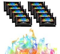 Toulifly Mystic Fire, Powder for Coloring Flames, Magic Coloured Fire, Mystic Flame, Campfires and Outdoor Fireplaces, Camping and Fireplace for Halloween and Christmas, 10 x 10 g