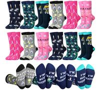 Toulite 12 Pairs Christian Faith Socks Bulk for Women Men Inspirational Words Funny Bible Verse Jesus Flower Religious Appreciation Gift