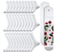 Toulite 15 Pairs White Sublimation Blank Socks With 2 Pcs Metal Jig - Polyester Heat Transfer