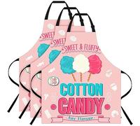 Toulite 3 Pcs Sweet Candy Apron Cooking Kitchen Apron with Adjustable Neck for Men Women Suitable for Home Kitchen Cooking Waitress Chef Grill Apron, As the Pictures Shown, 27 x 31 inches