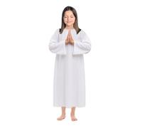 Toulite Nativity Costumes for Kids Shepherd Costume Christmas Robe Elf Costume Saint Costumes for Kids Child Boys Girls(White,43.31 Inches)
