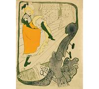 Toulouse-Lautrec Jane Avril Can-Can Tänzerin Werbung, großes Poster, Wandkunst, Deko-Bild
