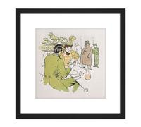 Toulouse-Lautrec Snobbery Painting 8X8 Inch Square Wooden Framed Wall Art Print Picture with Mount Artery8 Black One Size
