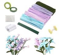 Toumdafine 500-Piece Pipe Cleaner Craft Set - Suitable for DIY Flower Arrangements, Handicraft Making, Wedding Floral Decorations & Festive Gift Making