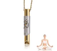 Toumett Breathing Necklace,Anxiety Relief Necklace,Mindful Breathlace Exercises Whistle Aids,Calm Carry,Anti-Anxiety Inhaler,Calms for Anxiety&Stress,Relax Gifts for Adults/Men/Women/Yoga,Meditation