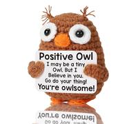 Toumett Crochet Owl Ornament Brown 7x6cm Positive Encouragement Keepsake