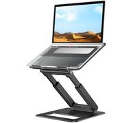 tounee Laptop Stand for Desk Adjustable Height, Telescopic Computer Stand with Pull Out Design Ergonomic Laptop Riser Fits All Laptops 10-17"-Black