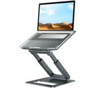tounee Laptop Stand for Desk Adjustable Height, Telescopic Computer Stand with Pull Out Design Ergonomic Laptop Riser Fits All Laptops 10-17"-Gray
