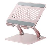 tounee Tablet Holder Stand, Dual Rod Adjustable Aluminum Desktop Stand, Compatible with 4-16.5" iPads, Surface Tablets, Portable Monitor, Kindle and More (Pink)